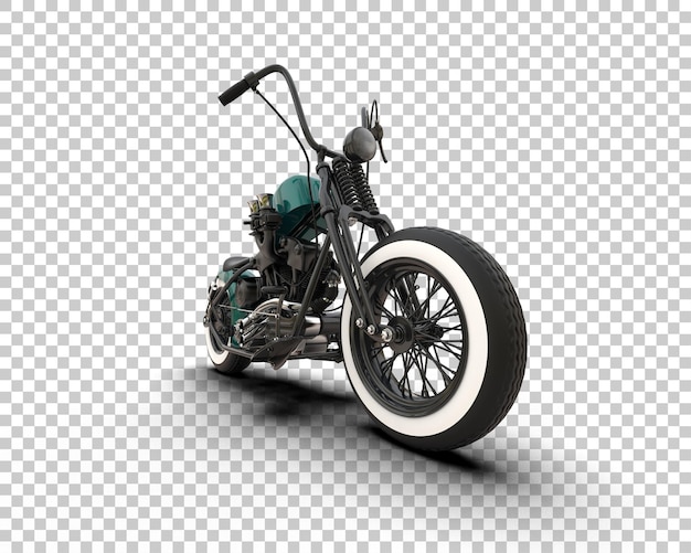 Motocicleta aislada en el fondo Ilustración de renderización 3D