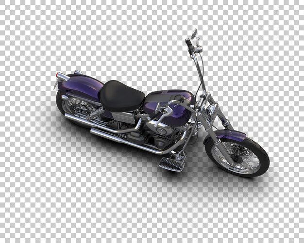 Motocicleta aislada en el fondo Ilustración de renderización 3D