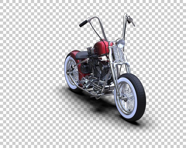 Motocicleta aislada en el fondo Ilustración de renderización 3D