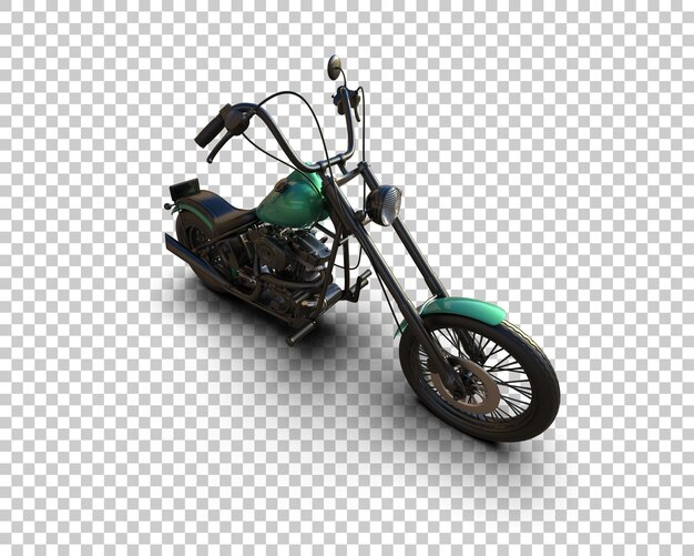 Motocicleta aislada en el fondo Ilustración de renderización 3D