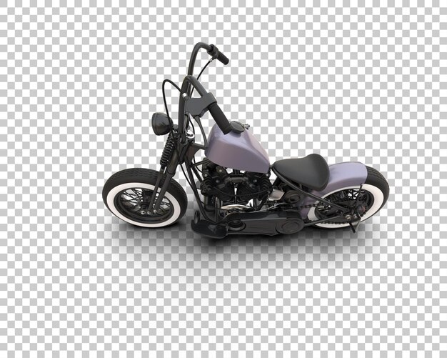 Motocicleta aislada en el fondo Ilustración de renderización 3D