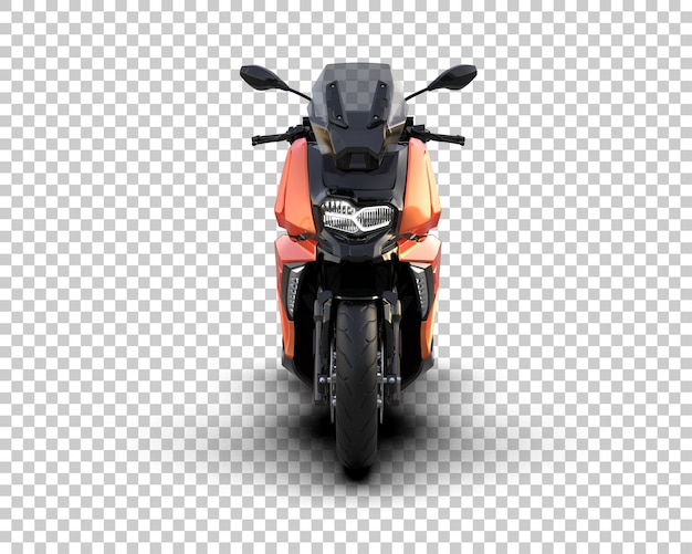 Motocicleta aislada en el fondo Ilustración de renderización 3D