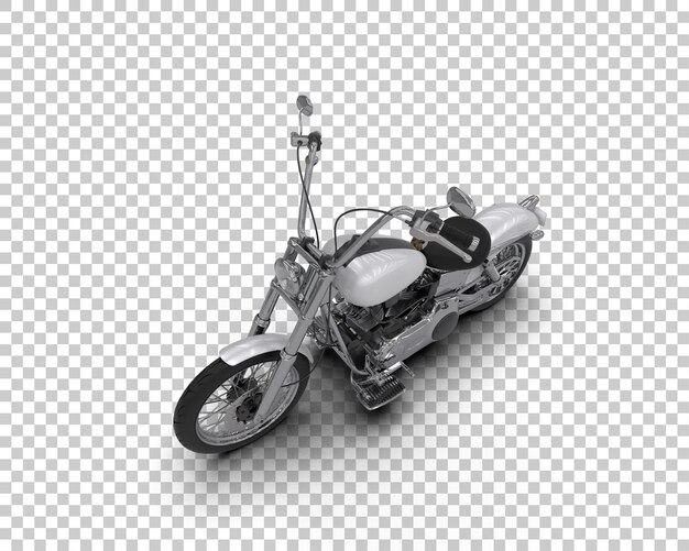 Motocicleta aislada en el fondo Ilustración de renderización 3D