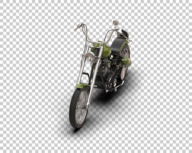 Motocicleta aislada en el fondo Ilustración de renderización 3D