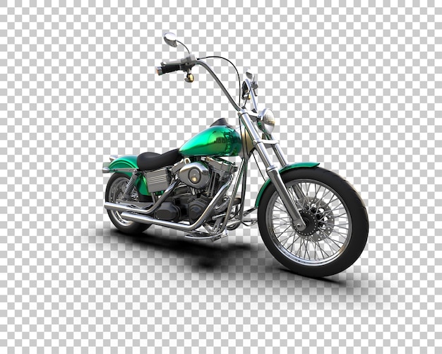 Motocicleta aislada en el fondo Ilustración de renderización 3D