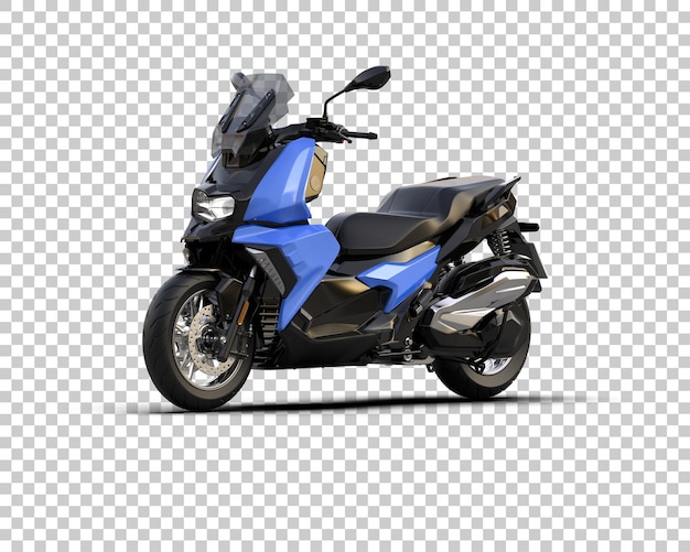 Motocicleta aislada en el fondo Ilustración de renderización 3D