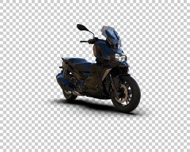 Motocicleta aislada en el fondo Ilustración de renderización 3D