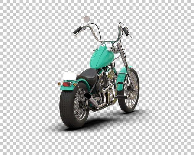 Motocicleta aislada en el fondo Ilustración de renderización 3D