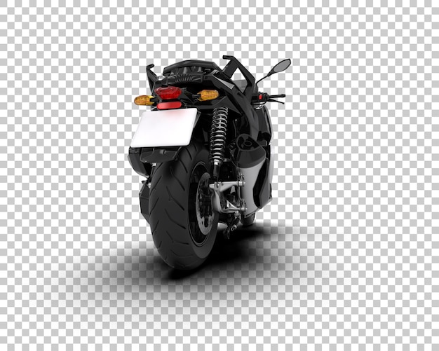 Motocicleta aislada en el fondo Ilustración de renderización 3D