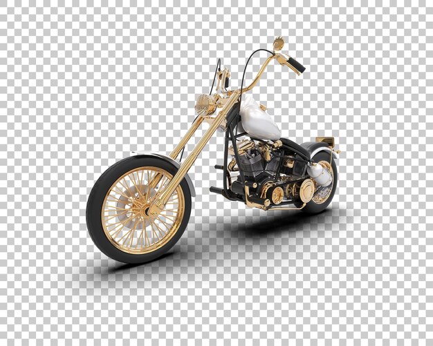 Motocicleta aislada en el fondo Ilustración de renderización 3D