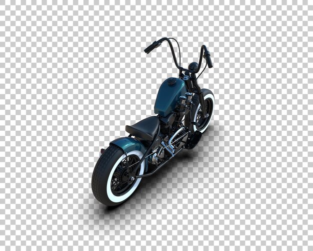 Motocicleta aislada en el fondo Ilustración de renderización 3D