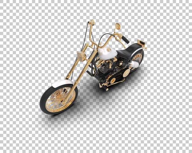 Motocicleta aislada en el fondo Ilustración de renderización 3D