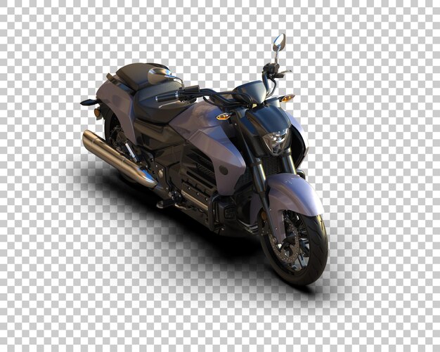 Motocicleta aislada en el fondo Ilustración de renderización 3D