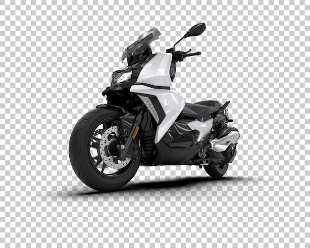 Motocicleta aislada en el fondo Ilustración de renderización 3D
