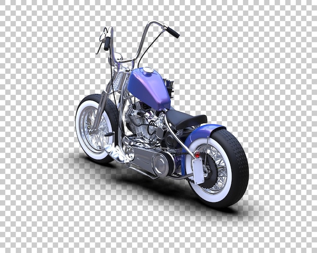 Motocicleta aislada en el fondo Ilustración de renderización 3D