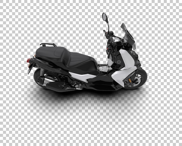 Motocicleta aislada en el fondo Ilustración de renderización 3D
