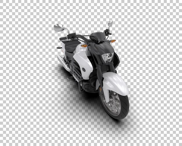 Motocicleta aislada en el fondo Ilustración de renderización 3D