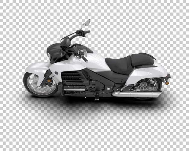 Motocicleta aislada en el fondo Ilustración de renderización 3D