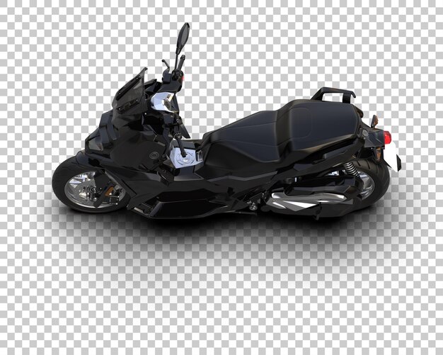 Motocicleta aislada en el fondo Ilustración de renderización 3D