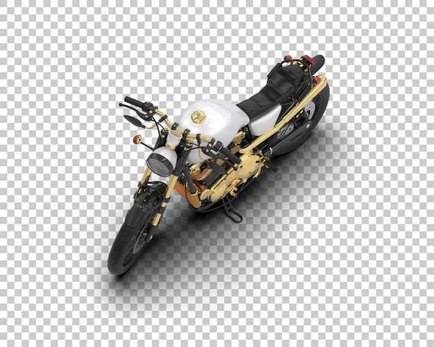 Motocicleta aislada en el fondo ilustración de renderización 3d