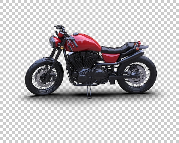 Motocicleta aislada en el fondo Ilustración de renderización 3D