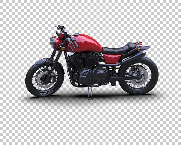 PSD motocicleta aislada en el fondo ilustración de renderización 3d