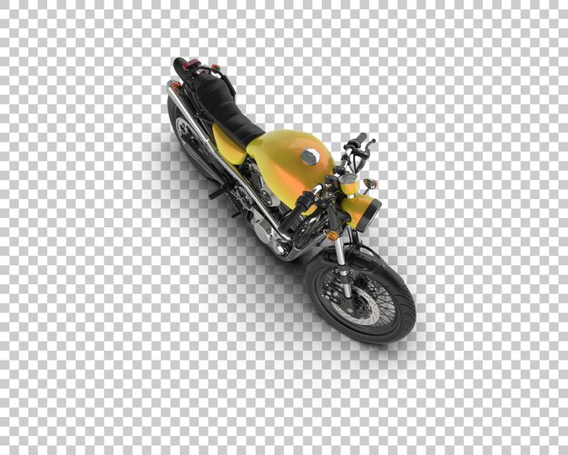 Motocicleta aislada en el fondo Ilustración de renderización 3D