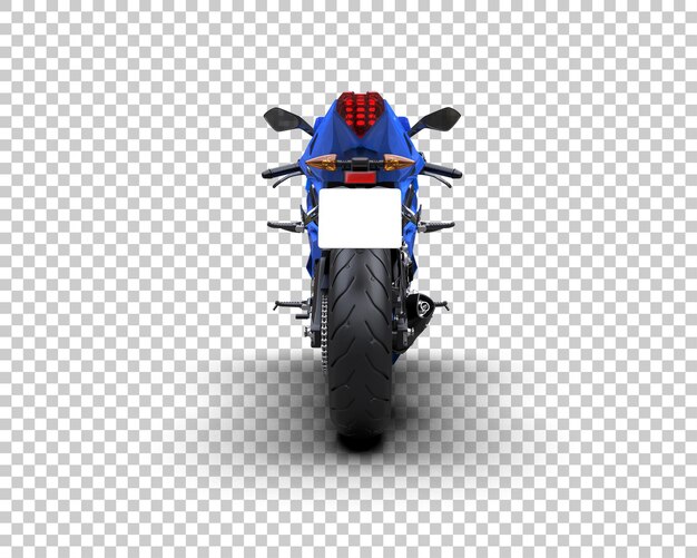 PSD motocicleta aislada en el fondo ilustración de renderización 3d