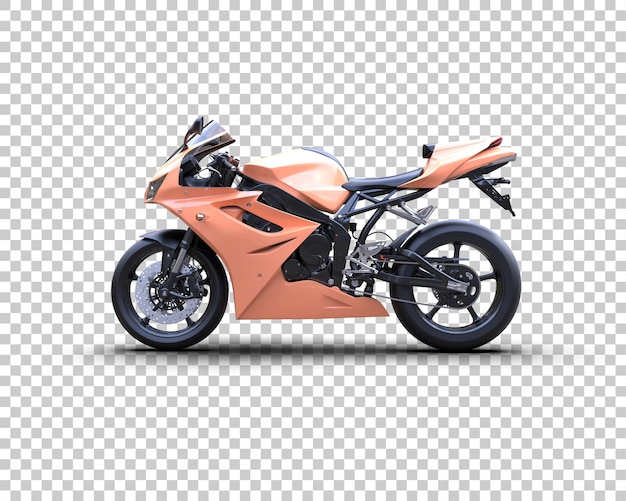 PSD motocicleta aislada en el fondo ilustración de renderización 3d