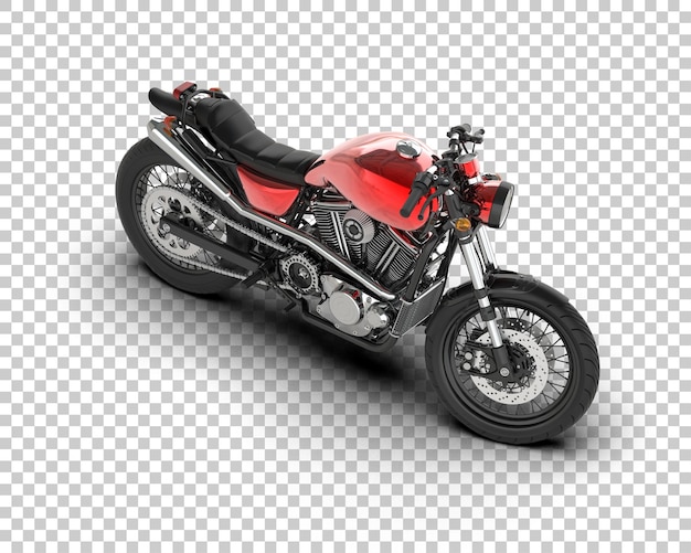 Motocicleta aislada en el fondo Ilustración de renderización 3D