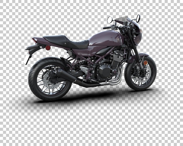 Motocicleta aislada en el fondo Ilustración de renderización 3D