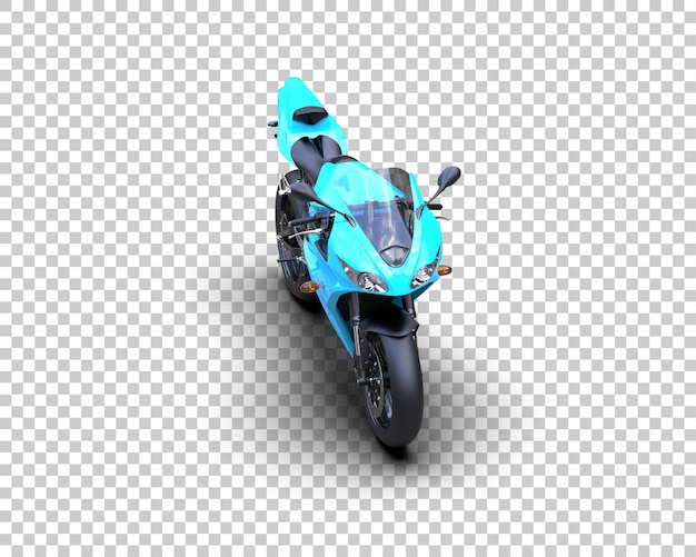 PSD motocicleta aislada en el fondo ilustración de renderización 3d