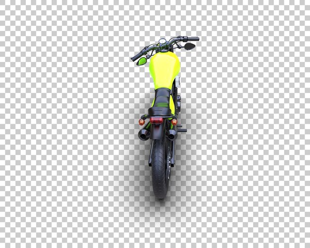 Motocicleta aislada en el fondo Ilustración de renderización 3D