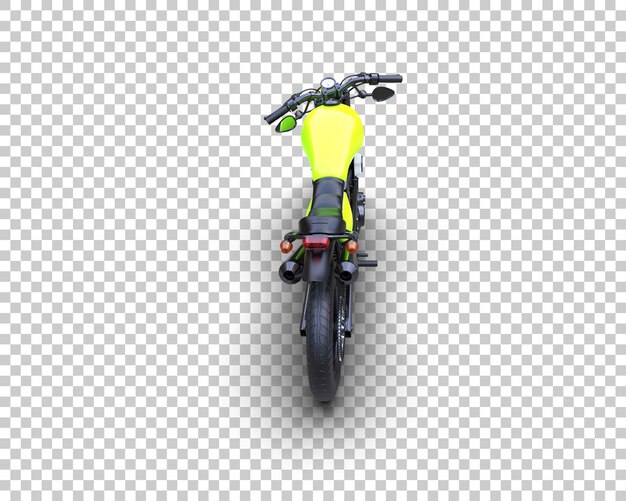 PSD motocicleta aislada en el fondo ilustración de renderización 3d