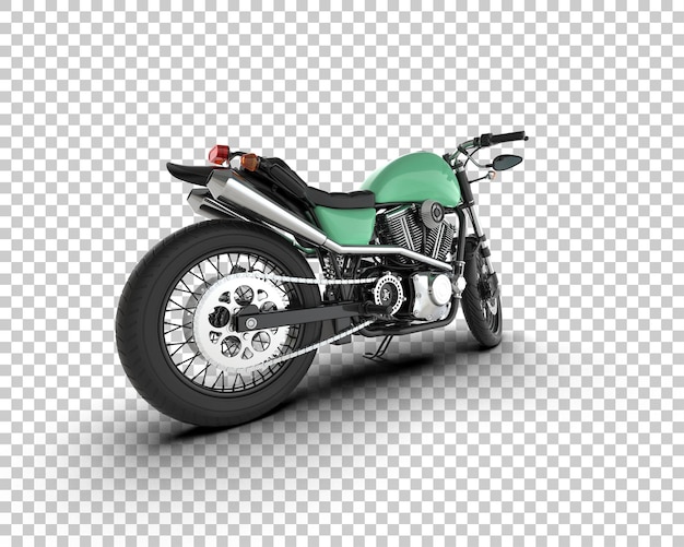 Motocicleta aislada en el fondo Ilustración de renderización 3D