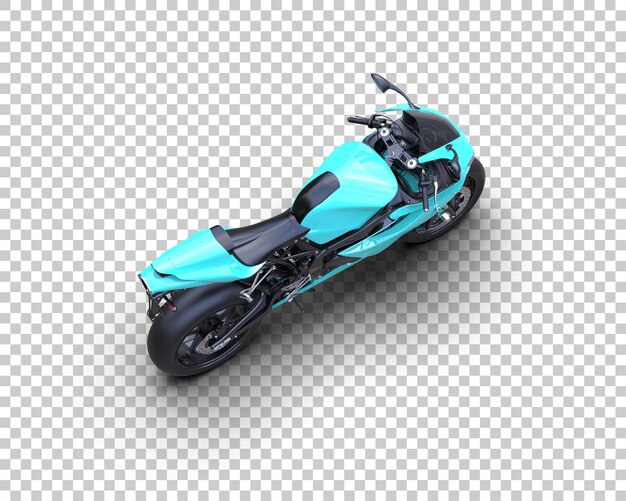 PSD motocicleta aislada en el fondo ilustración de renderización 3d