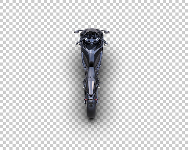Motocicleta aislada en el fondo Ilustración de renderización 3D