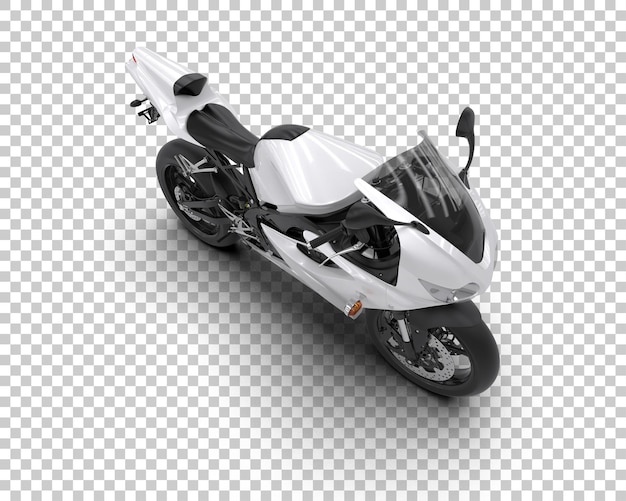 Motocicleta aislada en el fondo Ilustración de renderización 3D