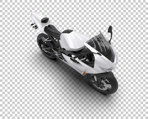 PSD motocicleta aislada en el fondo ilustración de renderización 3d