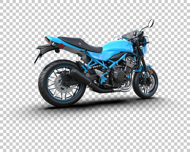Motocicleta aislada en el fondo Ilustración de renderización 3D