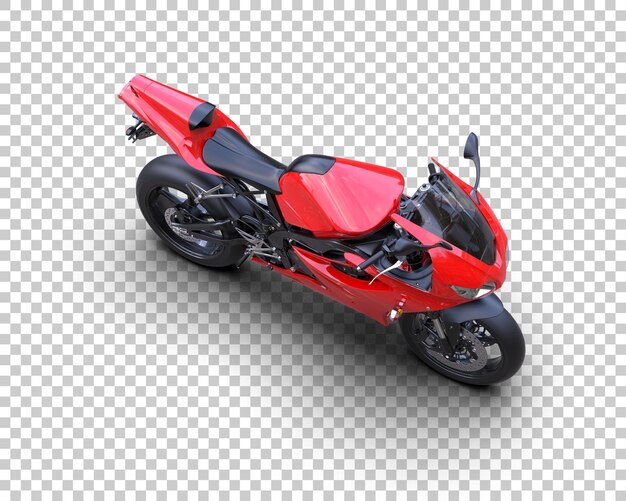 PSD motocicleta aislada en el fondo ilustración de renderización 3d