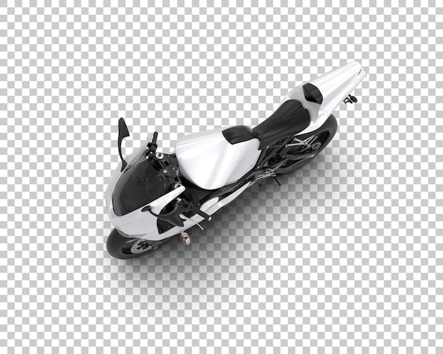Motocicleta aislada en el fondo Ilustración de renderización 3D