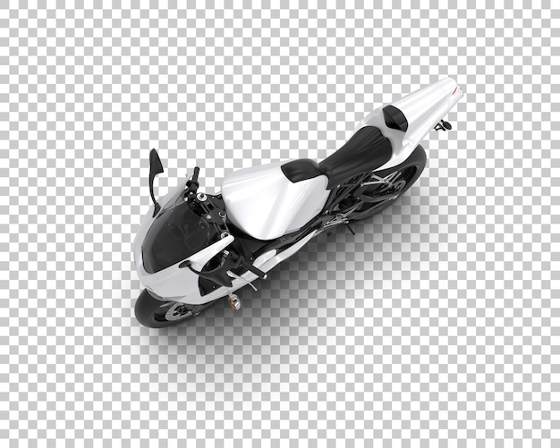 Motocicleta aislada en el fondo ilustración de renderización 3d