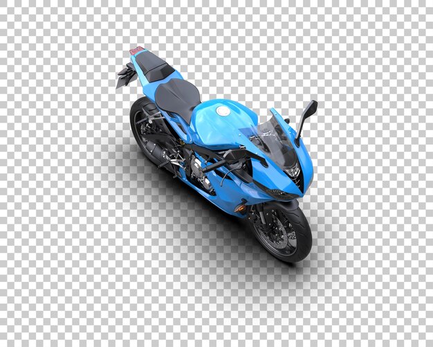 PSD motocicleta aislada en el fondo ilustración de renderización 3d