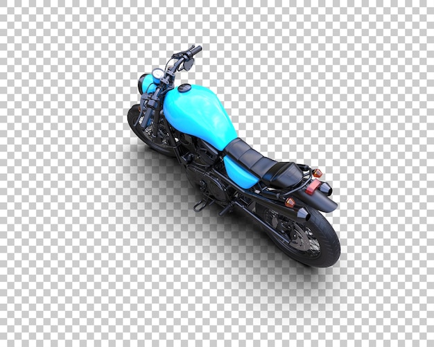 Motocicleta aislada en el fondo Ilustración de renderización 3D