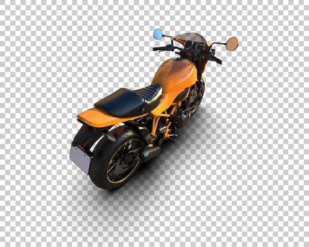 Motocicleta aislada en el fondo Ilustración de renderización 3D