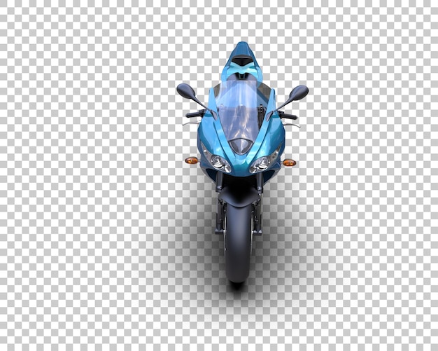 Motocicleta aislada en el fondo Ilustración de renderización 3D