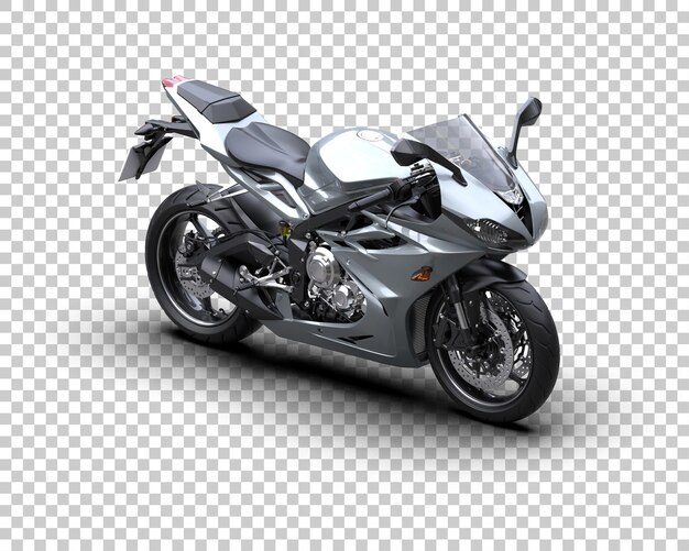 PSD motocicleta aislada en el fondo ilustración de renderización 3d