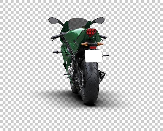 Motocicleta aislada en el fondo Ilustración de renderización 3D
