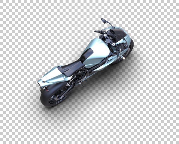 Motocicleta aislada en el fondo Ilustración de renderización 3D
